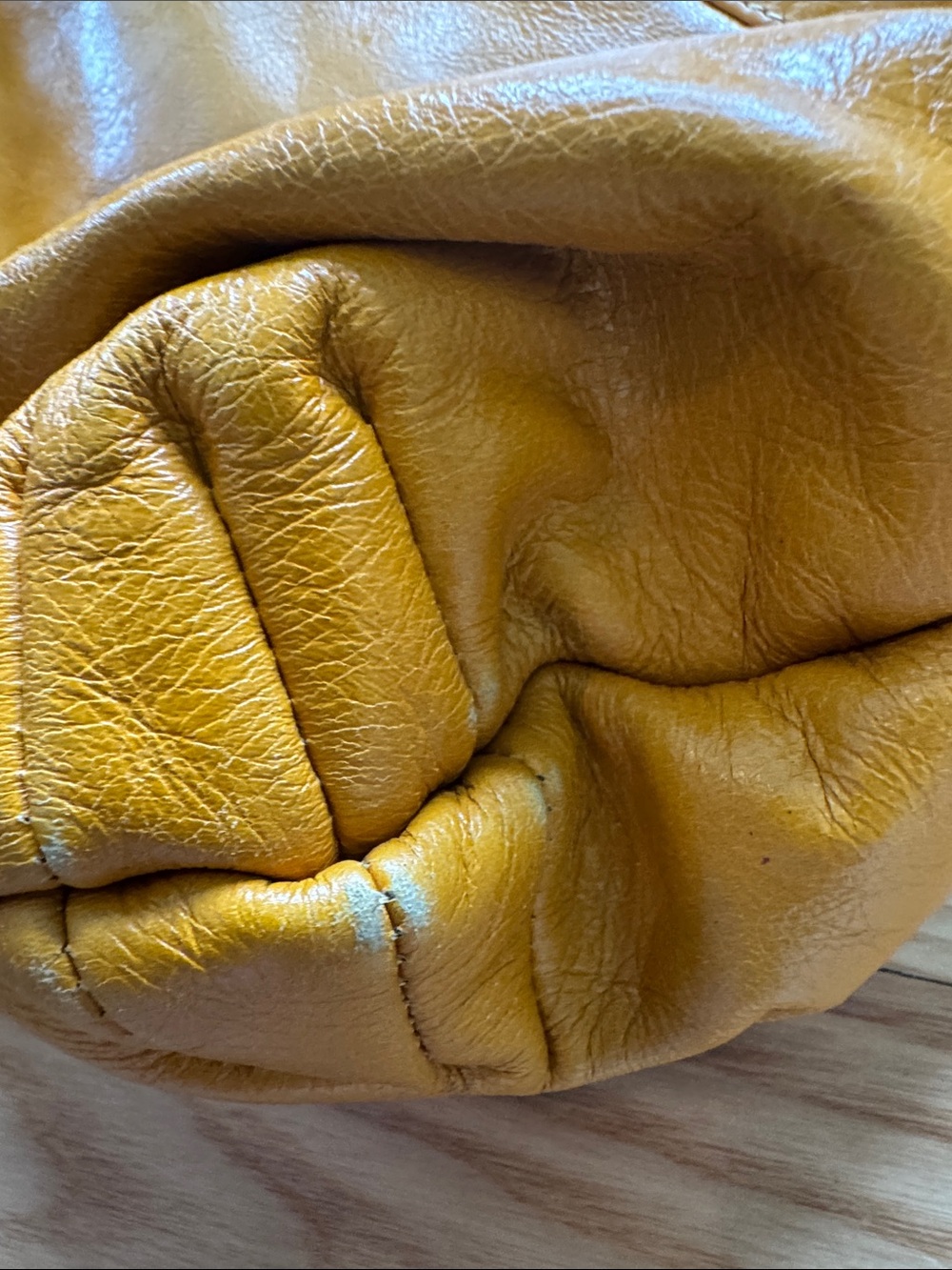 Latico Leather Shoulder Bag Butter Yellow Slouchy Multi Zip Pocket Purse - Picture 11 of 16